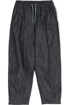 Missoni Rubberised-logo tapered-leg trousers