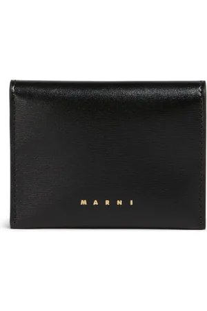 Marni Logo-print bi-fold Saffiano cardholder