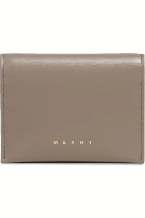 Marni Logo-print bi-fold Saffiano cardholder