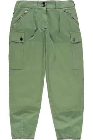 Buy Olive Green Cotton Flax Elasticated High-rise Cargo Pant, Pant With  Pockets, Women Cargo Pant, Customizable Pant Etsw Online in India 