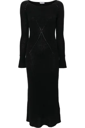 Patrizia Pepe Round-neck ribbed midi dress