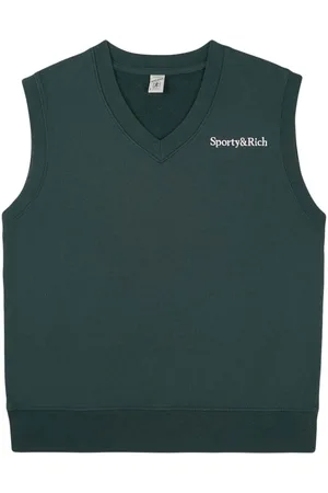 Sporty & Rich Serif Logo cotton vest