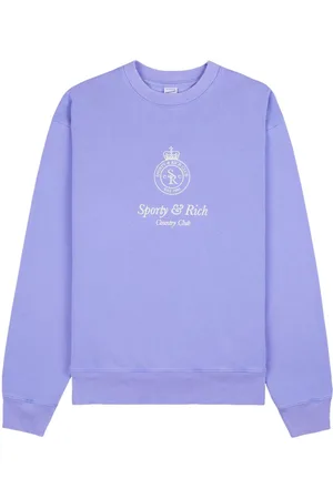 Sporty & Rich Crown-embroidered cotton sweatshirt
