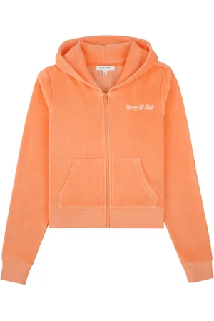 Sporty & Rich Italic-logo zip-up hoodie