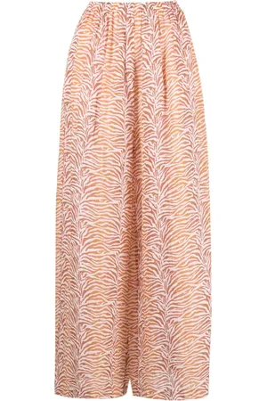 FORTE FORTE Zebra-print wide-leg trousers