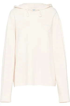 Prada Logo-plaque hooded T-shirt