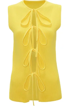 J.W.Anderson Lace-up ribbed-knit top
