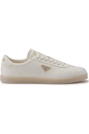 Prada Triangle-logo leather sneakers
