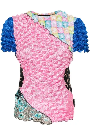 Marine Serre Popcorn patchwork T-shirt