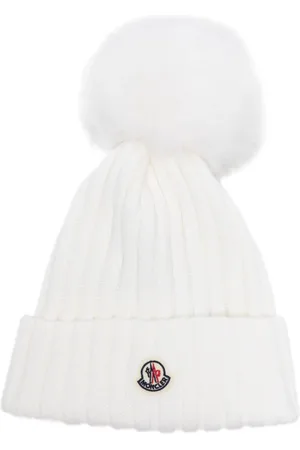 Moncler Pompom-detail ribbed beanie