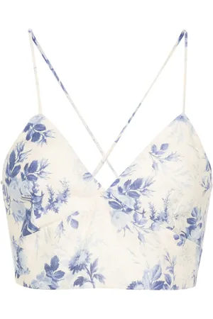 Twin-Set Floral-print cropped top