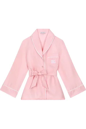 Dolce & Gabbana Logo-embroidered silk blouse