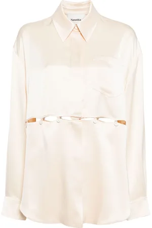 Nanushka Maxon satin blouse
