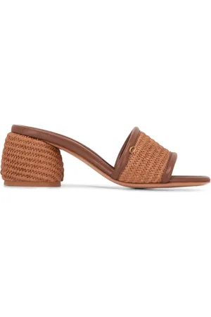 Gianvito Rossi 60mm raffia mules