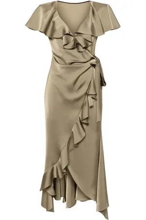 The latest collection of green party dresses & gowns for women