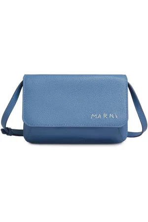 Marni Logo-embroidered leather shoulder bag