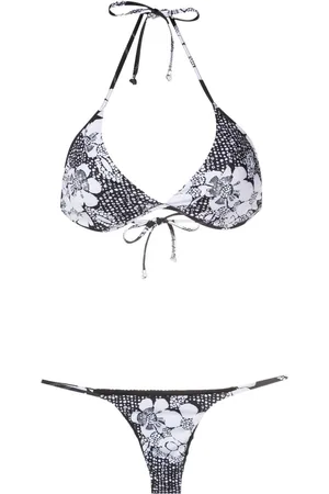 AMIR SLAMA Floral-print bikini set