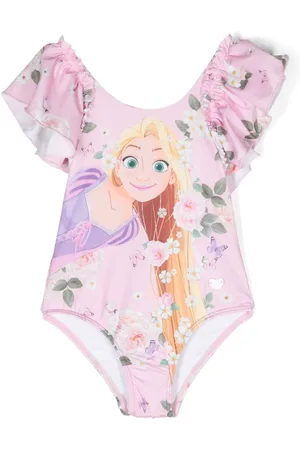 MONNALISA Rapunzel-print swimsuit