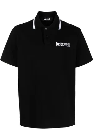 Roberto Cavalli Logo-embroidered piqu?? polo shirt