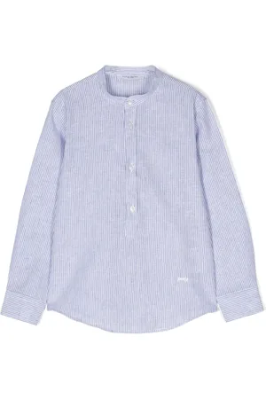Paolo Pecora Logo-embroidered striped shirt