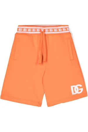 Dolce & Gabbana Logo-embroidered cotton shorts