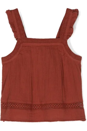 Scotch&Soda Embroidered-detail pleated blouse