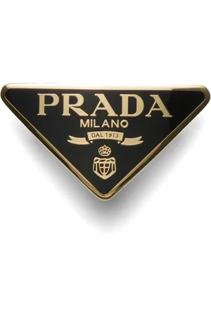 Prada Triangle logo hair clip