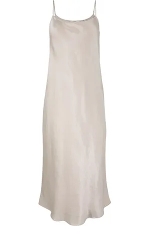 Vince Satin midi slip dress