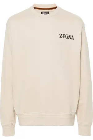 Ermenegildo Zegna Rubberised-logo cotton sweatshirt