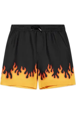 HUGO BOSS Flame-print swim shorts