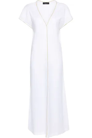 Fabiana Filippi Monili-chain linen maxi dress