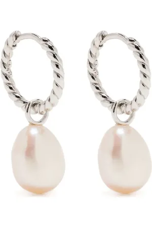 Missoma Pearl hoop earrings