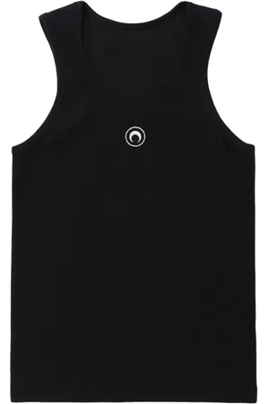 Marine Serre Crescent Moon-embroidered tank top