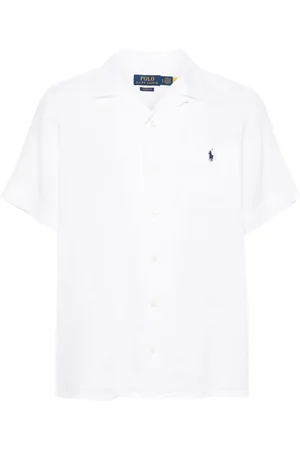 Ralph Lauren Polo-Pony-embroidery linen shirt