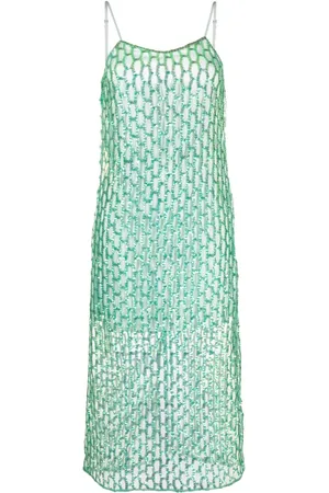 FORTE FORTE Sequin-detail mesh dress