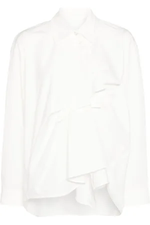JNBY Gathered-detail cotton blouse