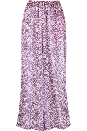 FORTE FORTE Zebra-print ramie palazzo pants