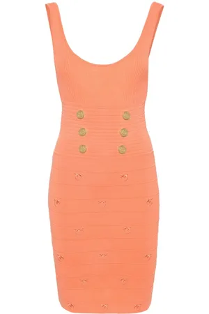 Pinko Love Birds-embroidered ribbed minidress