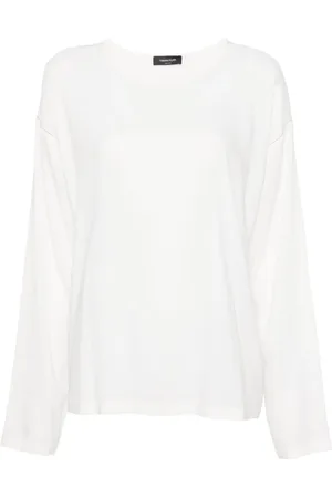 Fabiana Filippi Beaded-trim crepe blouse