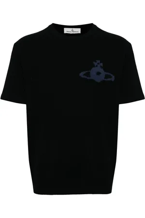 Vivienne Westwood Orb-logo knitted wool-cashmere T-shirt