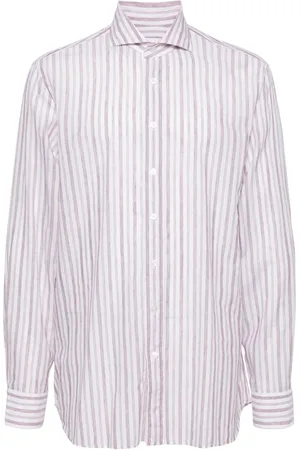 LARDINI Striped button-up shirt