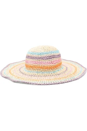 Molo Striped raffia sun hat