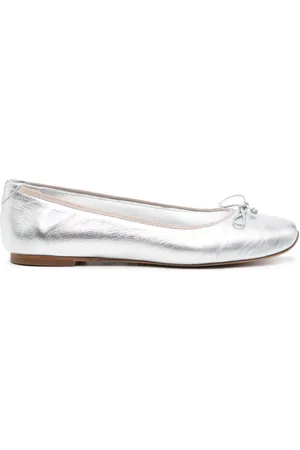 Casadei Metallic leather ballerina shoes