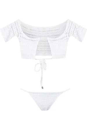AMIR SLAMA Open-knit tied bikini set