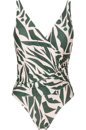 Lygia & Nanny Maisa abstract-print draped one-piece