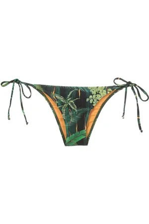 Lygia & Nanny Thai leaf-print bikini bottoms