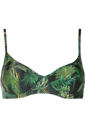 Lygia & Nanny Fiji leaf-print bikini top