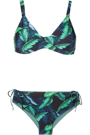 Lygia & Nanny Marcela leaf-print bikini