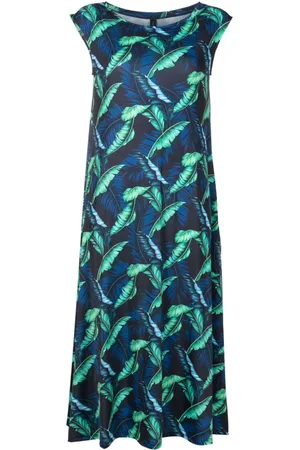 Lygia & Nanny Tie leaf-print midi dress