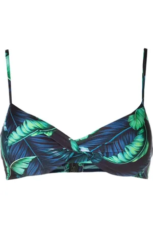 Lygia & Nanny Cassis leaf-print bikini top